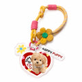Personalized Dog Portrait Key Holder, Cute Floral Woven Rope Keychain