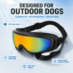 Dog Goggles UV Protection Pet Sunglasses Windproof Dustproof Adjustable Eye Wear for Large Medium Dogs