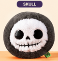 Halloween Plush Squeaky Dog Toy Set, 4 Pack Cute Character Pet Chew Toys - Skull, Spider, Pumpkin Bunny & Bat