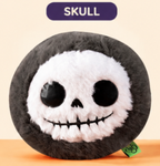 Halloween Plush Squeaky Dog Toy Set, 4 Pack Cute Character Pet Chew Toys - Skull, Spider, Pumpkin Bunny & Bat
