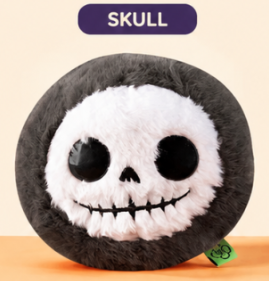 Lot de 4 jouets en peluche couineurs pour chien sur le thème d’Halloween, adorables personnages à mâcher pour animaux : tête de mort, araignée, lapin-citrouille et chauve-souris