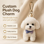 Custom Dog Cat Plush Keychain Charm, Realistic Handmade Pet Replica Made From Photo, Personalized Memorial Bag & Key Accessory