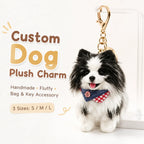 Custom Dog Cat Plush Keychain Charm, Realistic Handmade Pet Replica Made From Photo, Personalized Memorial Bag & Key Accessory