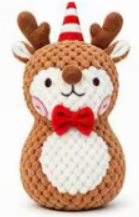 Lots de jouets de Noël festifs pour chien, 3 ensembles distincts sur le thème du Père Noël, du renne et du bonhomme de neige, comprenant chacun une corde, une peluche couineuse et une balle de tennis