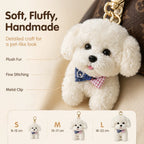 Custom Dog Cat Plush Keychain Charm, Realistic Handmade Pet Replica Made From Photo, Personalized Memorial Bag & Key Accessory