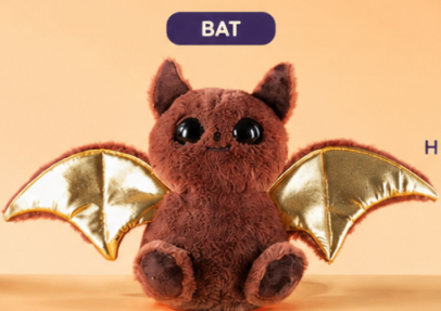 Lot de 4 jouets en peluche couineurs pour chien sur le thème d’Halloween, adorables personnages à mâcher pour animaux : tête de mort, araignée, lapin-citrouille et chauve-souris