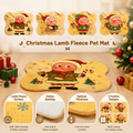 Christmas Lamb Fleece Pet Mat