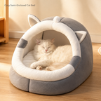 Cozy Semi-Enclosed Cat Bed