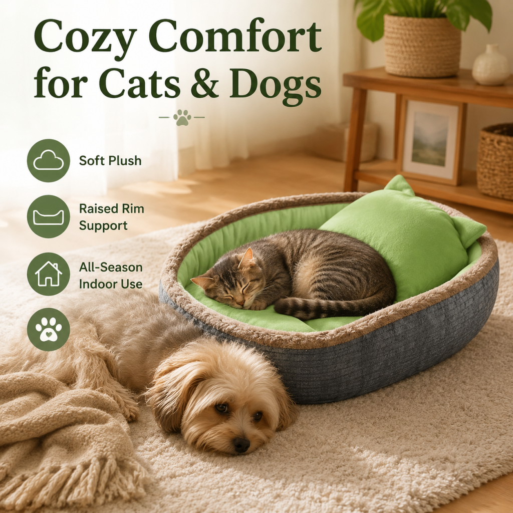 Oval Cozy Pet Bed