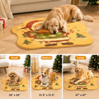 Christmas Lamb Fleece Pet Mat