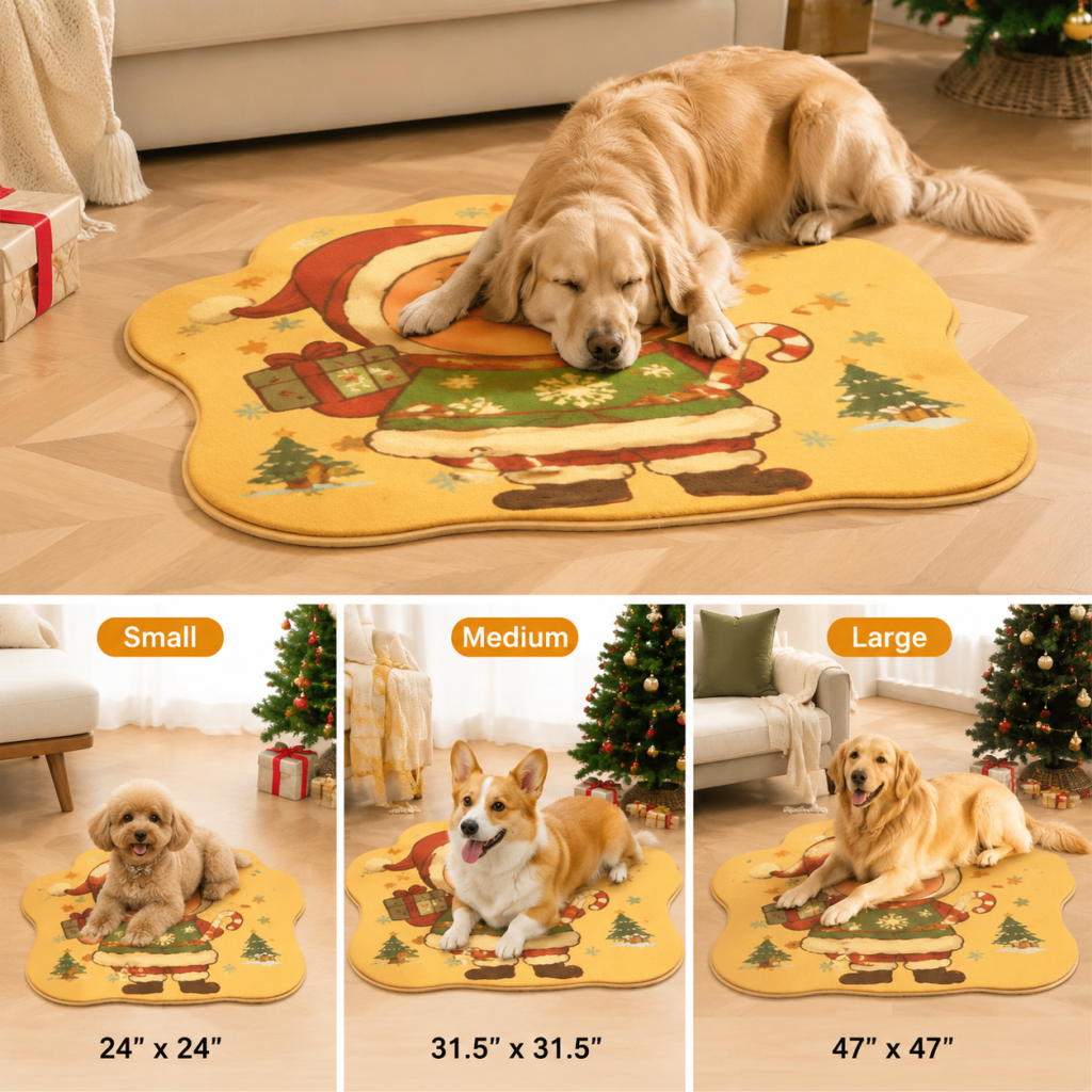Christmas Lamb Fleece Pet Mat