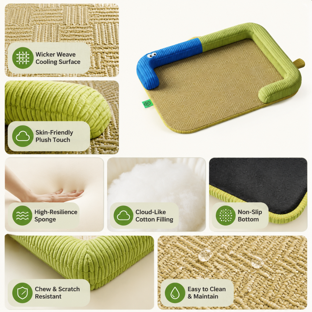 BreezeNest Rattan Pet Bed