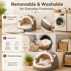 Cozy Semi-Enclosed Cat Bed