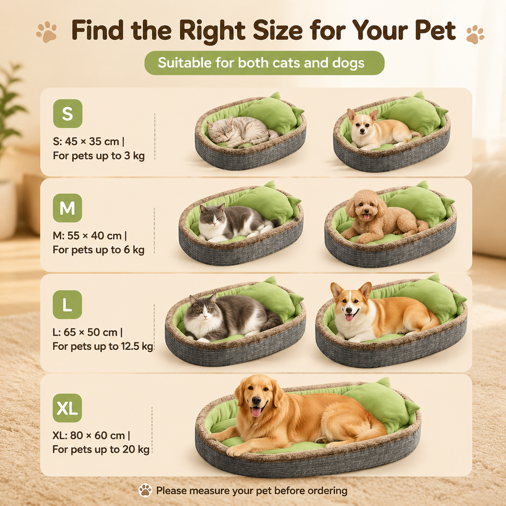 Oval Cozy Pet Bed