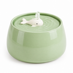 Whale Ceramic Pet Water Fountain, Automatic Circulating Water Dispenser for Cats & Small Dogs